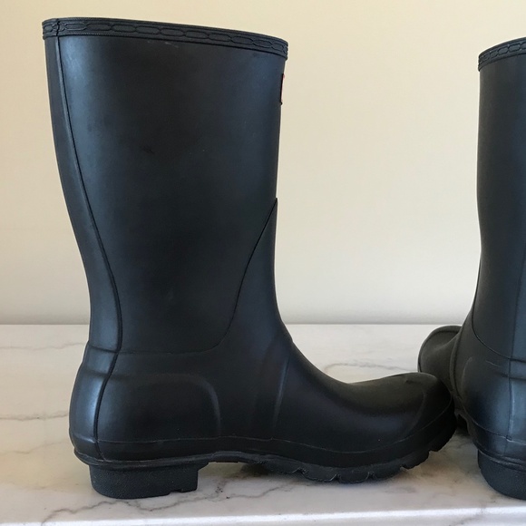 HUNTER BLACK ORIGINAL SHORT RAIN BOOTS - Picture 9 of 11